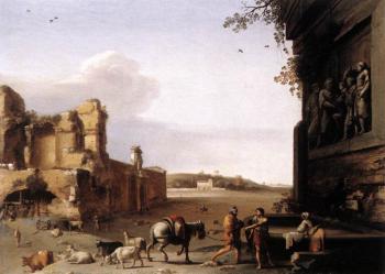 Cornelis Van Poelenburgh : Ruins Of Ancient Rome
